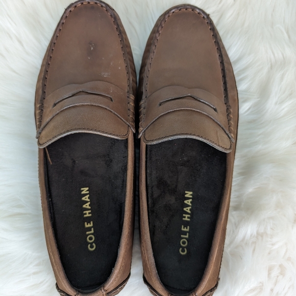 Cole Hann Wyatt Penny leather casual slipons, men's size 8.5, brown - Picture 9 of 10